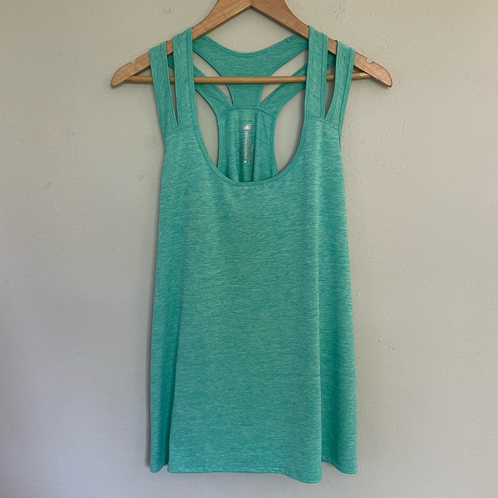 Avia Workout Multi-strap Racerback Tank Heather Green XXL